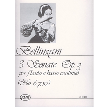 3 Sonatas for flute and basso continuo