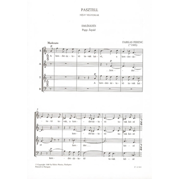 Pasztell. Four choruses