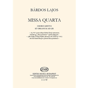 Missa quarta for mixed choir and organ