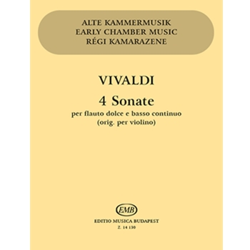 4 Sonate per flauto dolce e basso continuo (orig. per violino)