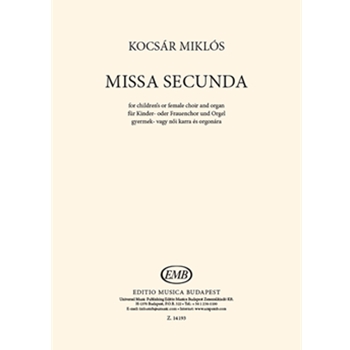 Missa secunda for children's or female choir and organ
