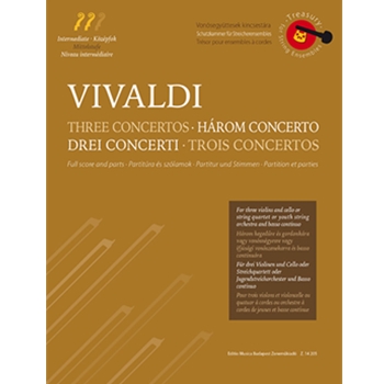 Three Concertos for three violins and cello or string quartet or youth string orchestra and basso continuo