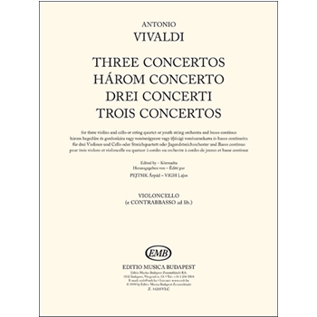 Three Concertos for three violins and cello or string quartet or youth string orchestra and basso continuo