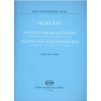 Quintet for three performers for clarinet (Sib) / bass clarinet, cello and piano