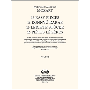 16 Easy Pieces For three violins and cello or stringquartet or children-s string orchestra