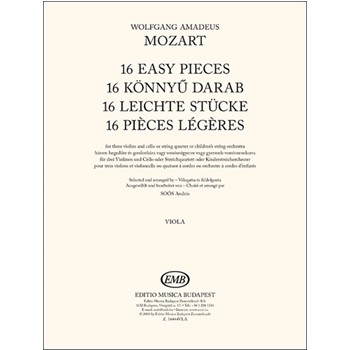 16 Easy Pieces For three violins and cello or stringquartet or children-s string orchestra