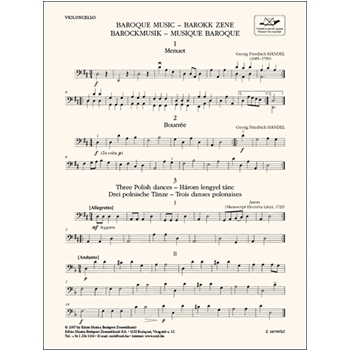 Baroque Music For three violins and cello or string quartet or children-s string orchestra