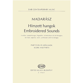 Embroidered Sounds for flute, soprano, violin, synthesizer and two bongos