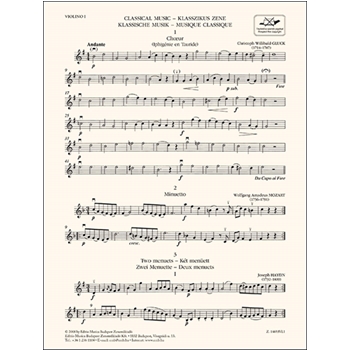 Classical Music For three violins and cello or string quartet or children-s string orchestra