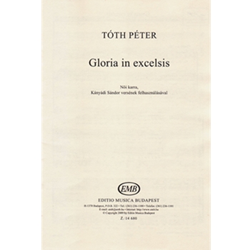 Gloria in excelsis, for Female Choir Kanyadi Sandor Isten hata mogott cimu versenek felhasznalasaval
