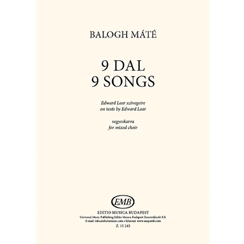 9 Songs on texts by Edward Lear for mixed choir