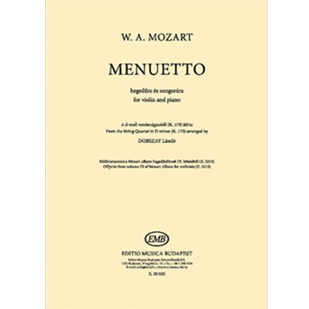 Menuetto for violin and piano Offprint from volume III of Mozart Album for violinists (Z. 5213)