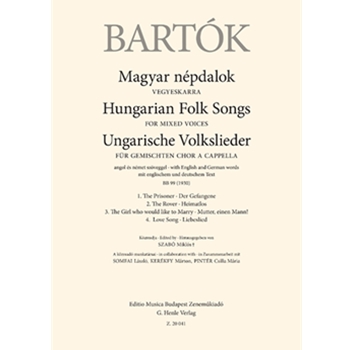 Hungarian Folk Songs for Mixed Voices with English and German words, BB 99 (1930)
