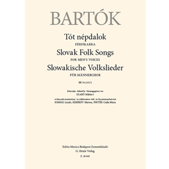 Slovak Folk Songs for Men's Voices, BB 78 (1917)