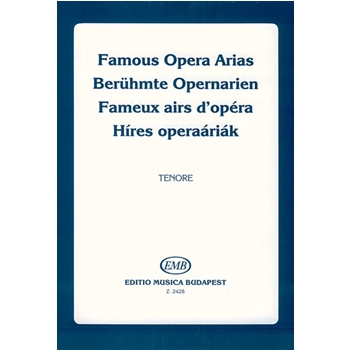 FAMOUS OPERA ARIAS Vol.4 for Tenor, with piano accompaniment