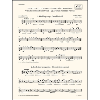 14 Little Pieces For three violins and cello or string quartet or youth string orchestra