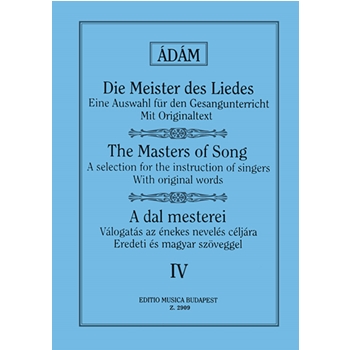 THE MASTERS OF SONG Vol.4 Works of Early Italian, French, English and German Masters for High Voice
