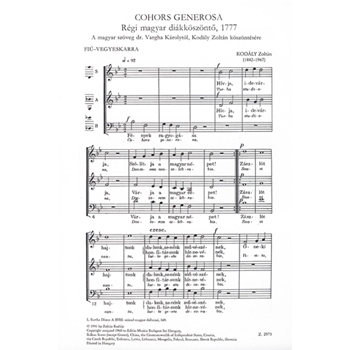 Cohors generosa Hungarian Students' Greetings from 1777
