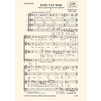 Este van mar Folksongs from F. Konczol's collection