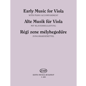 EARLY MUSIC FOR VIOLA Music of the 17-18. centuries