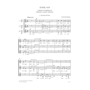 Sussel nap (Three Children's Choruses)