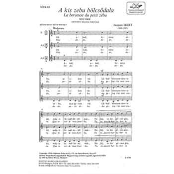 La berceuse du petit zebu (A kis zebu bolcsodala) for female voices