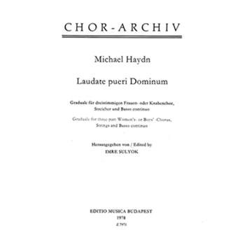 Graduale. Laudate pueri Dominum fur drei Frauenstimmen und Streicher mit Basso Continuo