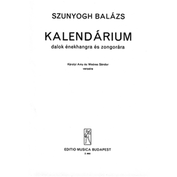 Calendar to poems by A. Karolyi and S. Weores
