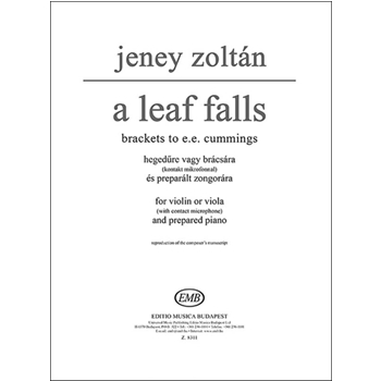 A Leaf Falls for violin or viola (with contact microphone) and prepared piano
