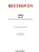 Trio Opus 87 by Beethoven Ludwig van - Langenus Gustave - for Woodwind Trio