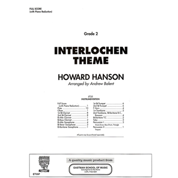Interlochen Theme by Hanson Howard - Balent Andrew - for Full Score