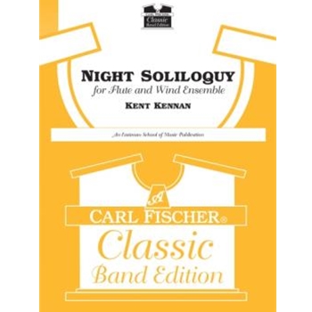 Night Soliloquy by Kennan Kent for Flute Solo w/ Band
