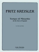 Tempo Di Minuetto In Style Of Pugnani by Kreisler Fritz for Violin and Piano ((pugnani))