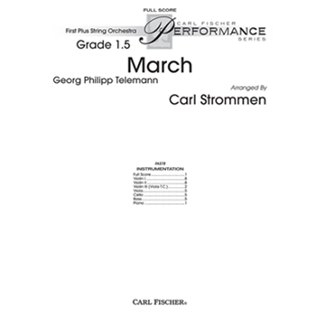 March by Telemann Georg Philipp - Strommen Carl - for Full Score