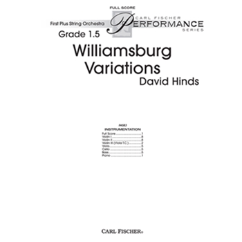 Williamsburg Variations by Hinds David for Full Score