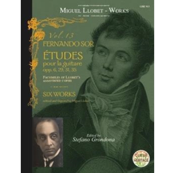 Fernando Sor: Etudes pour la guitare Facsimilies of Llobet's annotated copies