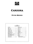 Canzona by Mennin for Full Score