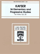 Elementary & Progressive Studies Opus 20 by Kayser Heinrich Ernst - Lesinsky - for Viola Method