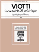 Concerto #23 In G Major by Viotti Giovanni Battista - David - for Violin and Piano