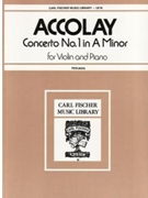 Concerto #1 In A Minor by Accolay Jean Baptiste - Perlman George - for Violin and Piano
