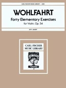 40 Elementary Exercises Opus 54 by Wohlfahrt Franz - Sitt / Sharp Op 54 - for Violin Method