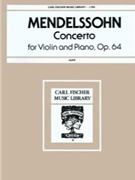Concerto In E Minor Op. 64 by Mendelssohn Felix - Auer Leopold - for Violin and Piano