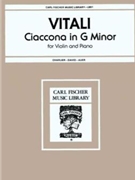 Ciaccona In G Minor by Vitali Tomaso Antonio - Auer Leopold/david - for Violin and Piano