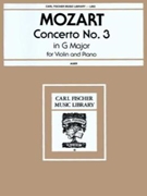 Concerto #3 In G Major K 216 by Mozart Wolfgang Amadeus - Auer and Strasser - for Violin and Piano