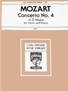 Concerto #4 In D Major K 218 by Mozart Wolfgang Amadeus - William Strasser - for Violin and Piano