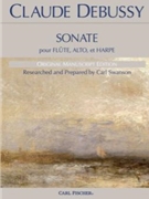 Sonate pour Flute Alto et Harpe Original Manuscript Edition by Debussy Claude - Swanson Carl - for Chamb Ens