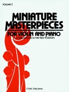 Miniature Masterpieces For Violin And Pi by Ambrosio for Violin and Piano (Vol Iii)
