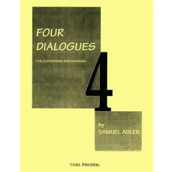 4 Dialogues For Euphonium And Marimba by Adler Samuel for Marimba w/