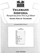 Telemann Sinfonia by Telemann Georg Philipp - Brown Robert - for Full Score