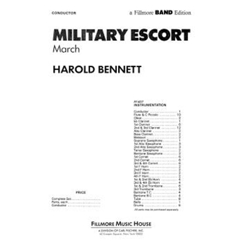 Military Escort by Bennett Harold for Conductor Score